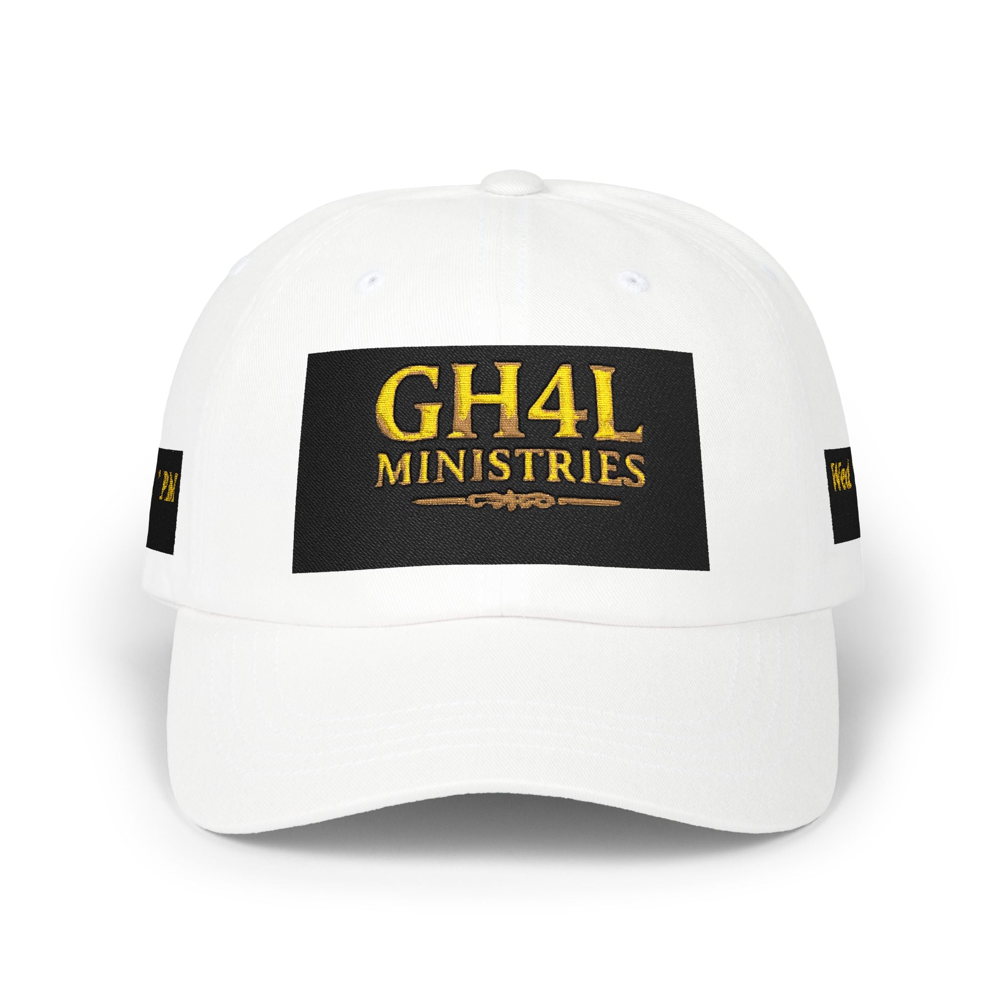 Classic Dad Cap — GH4L Ministries Embroidered Hat (White)